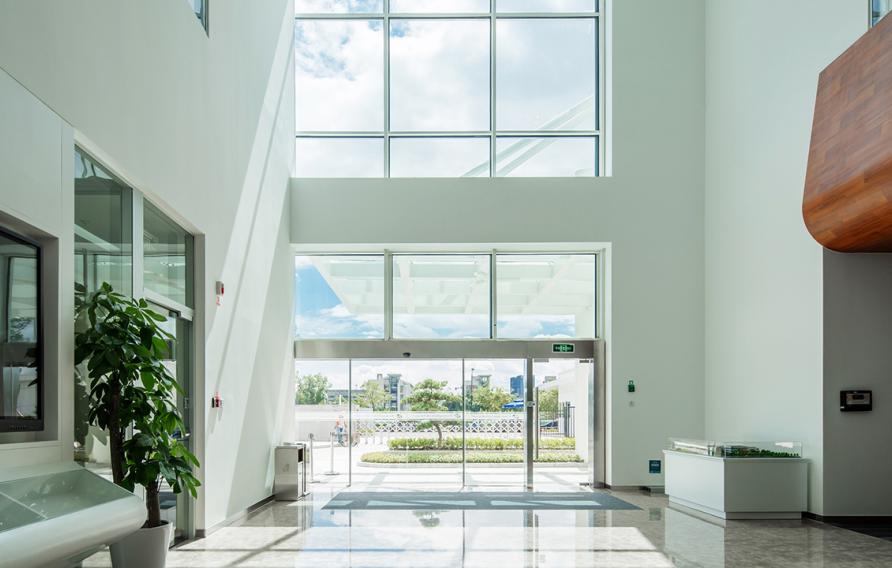 Lobby of Pfizer facility